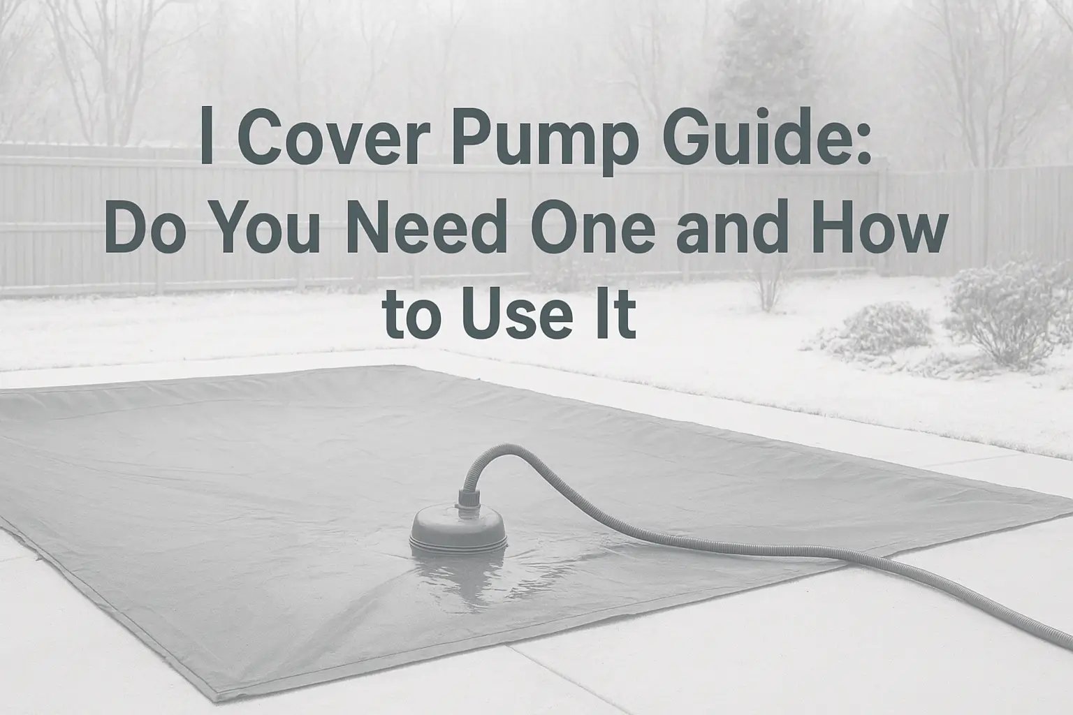 Pool Cover Pump Guide: Do You Need One and How To Use It