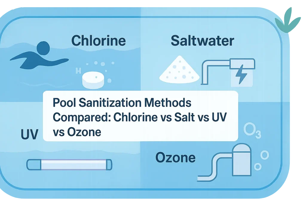 Pool Sanitization Methods Compared: Chlorine vs Salt vs UV vs Ozone