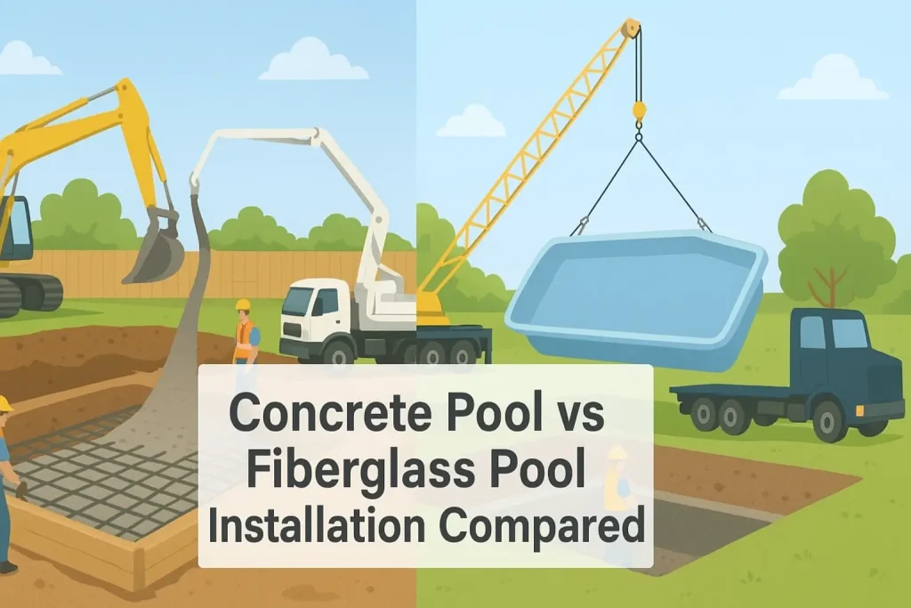 Concrete Pool vs Fiberglass Pool Installation Compared