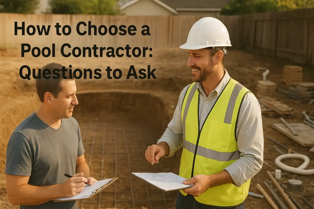 How to Choose a Pool Contractor: Questions to Ask