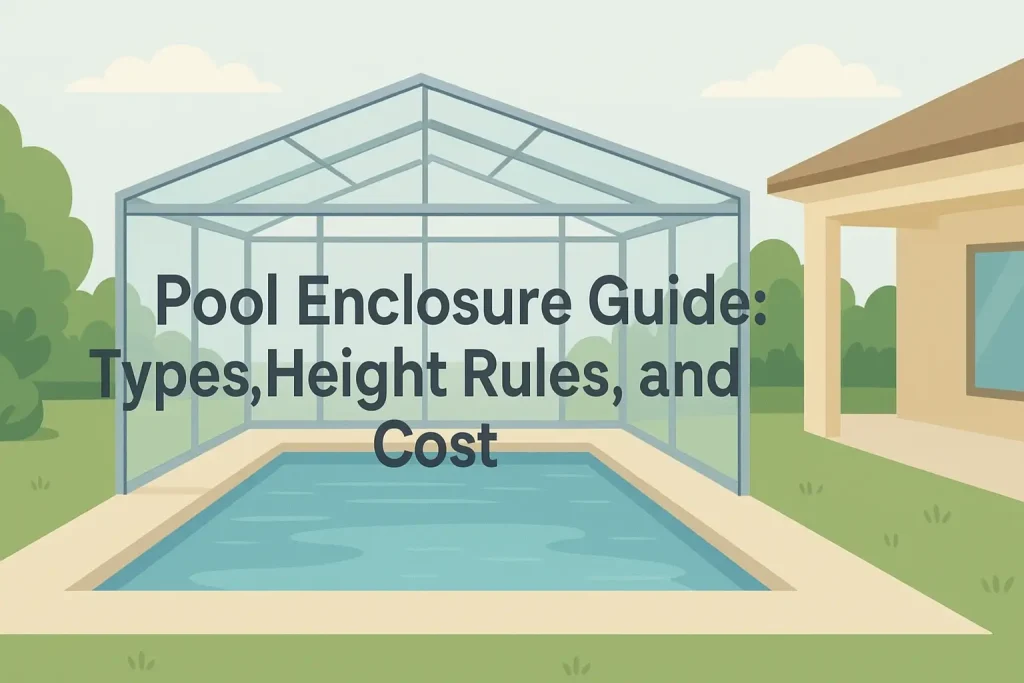Pool Enclosure Guide: Types, Height Rules, and Cost