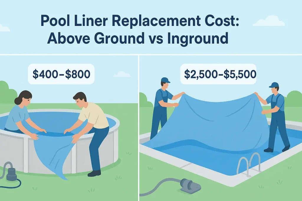 Pool Liner Replacement Cost: Above Ground vs Inground