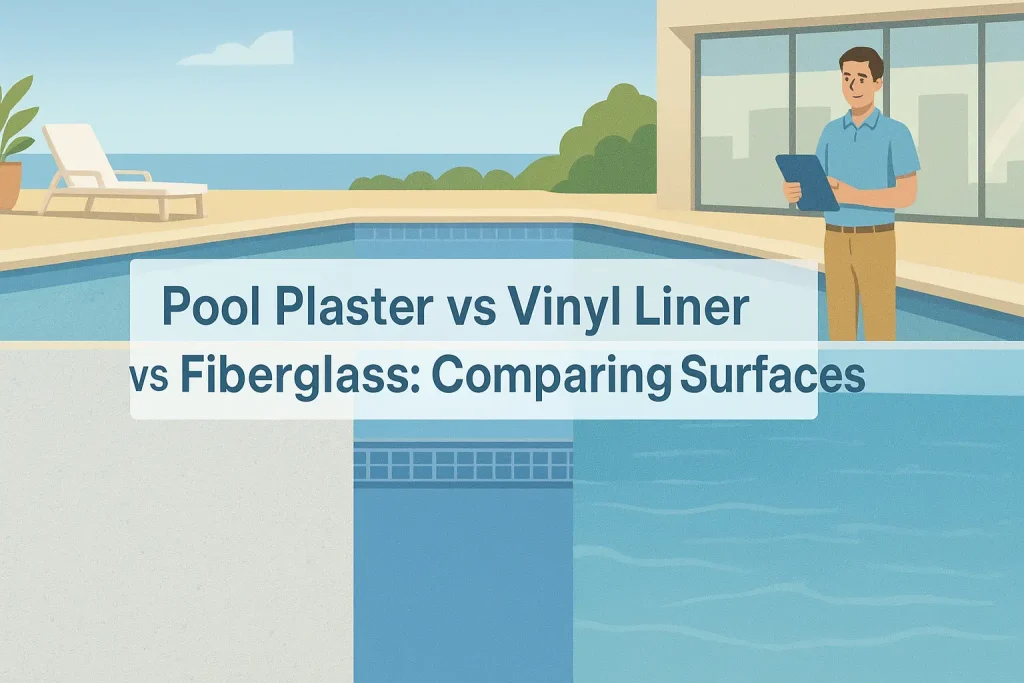 Pool Plaster vs Vinyl Liner vs Fiberglass: Comparing Surfaces
